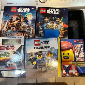 6 LEGO books : Star Wars , City Book Set , Knights & Castles